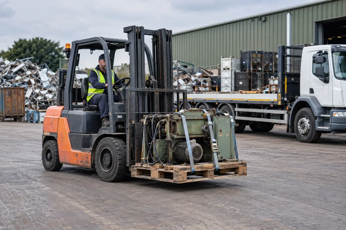Machinery scrap removal work